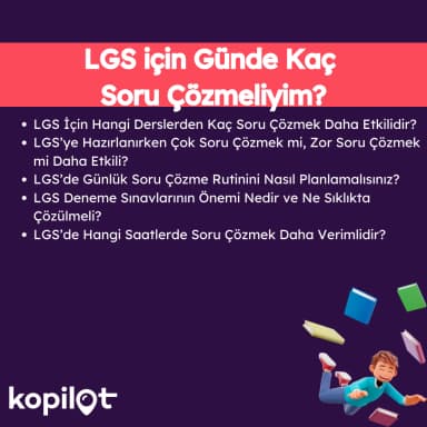 LGS İçin Günde Kaç Soru Çözmeliyim?