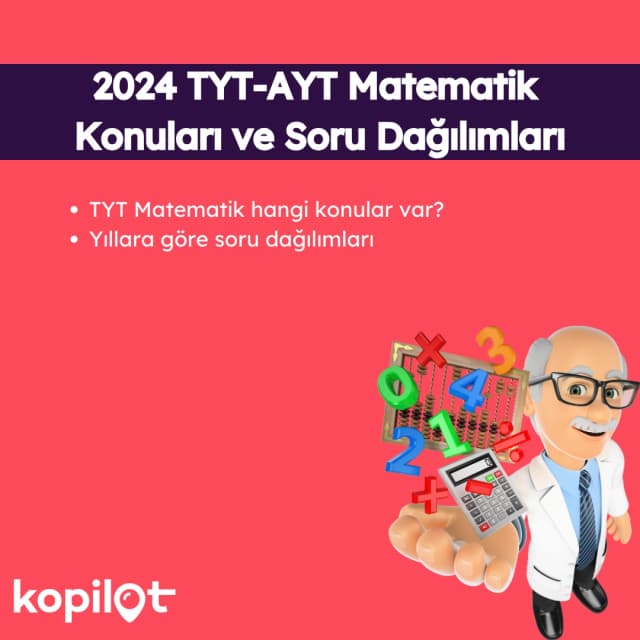 2024 TYT-AYT Matematik Konuları ve Soru Dağılımları