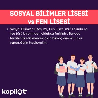 SOSYAL BİLİMLER LİSESİ X FEN LİSESİ 